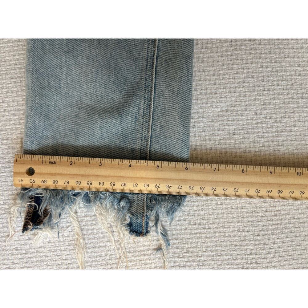 Paige Jeans 25 Sarah Slim Moka Distressed Raw Hem Classic Minimal Festival - Picture 13 of 13